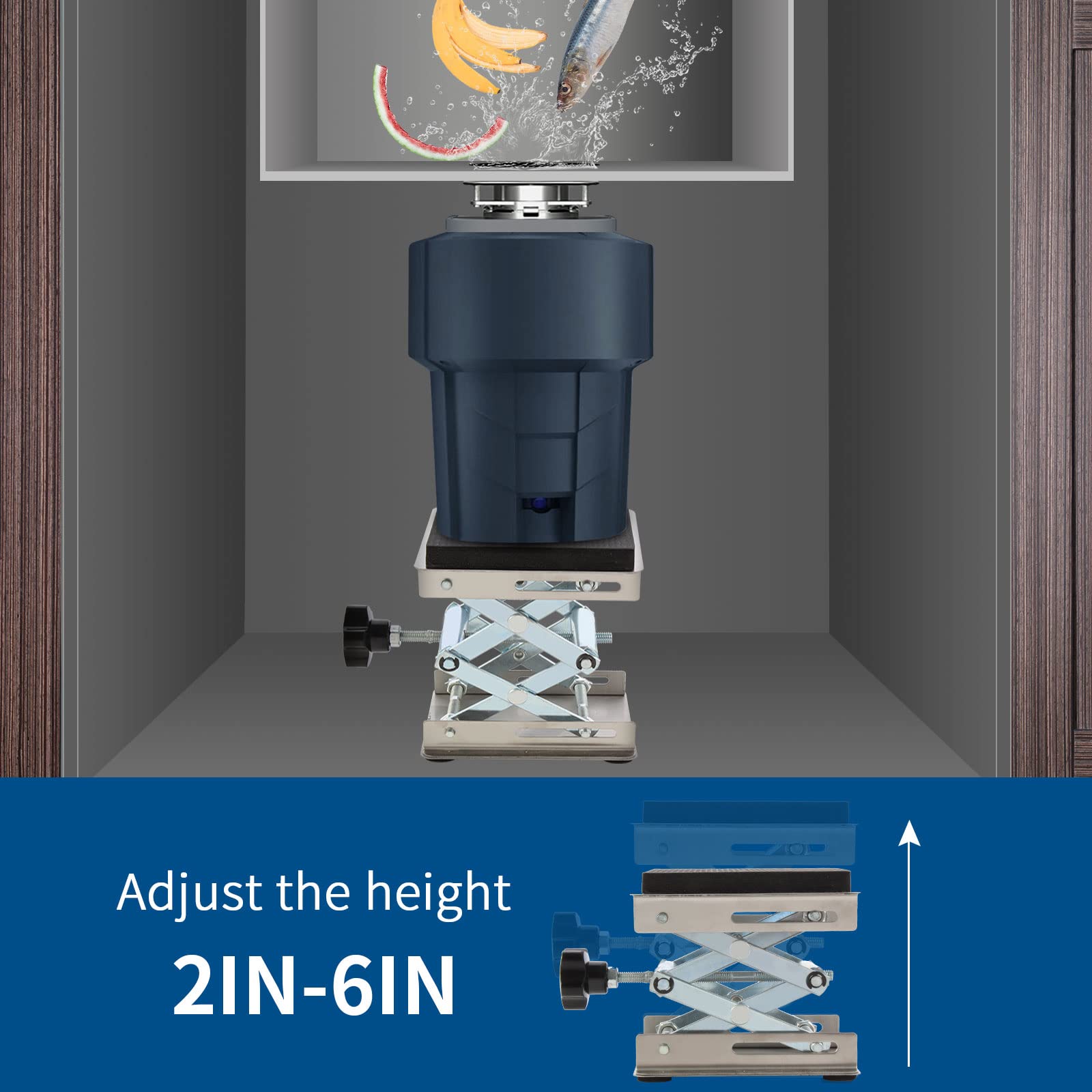 Garbage Disposer Bracket Garbage Disposer Noise Reduction Shock Absorber Bracket Lower Sink Bracket (Stainless Steel 4IN)