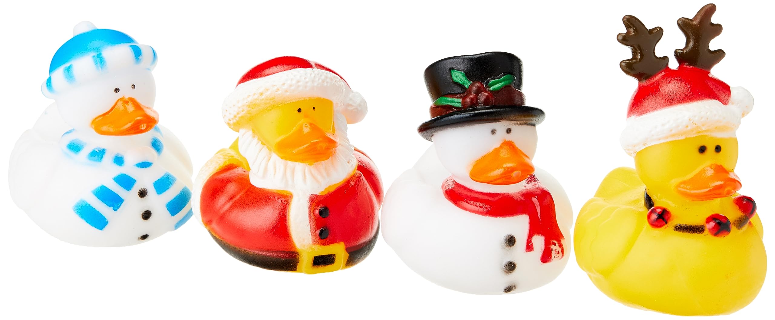 Baker Ross Funky Christmas Ducks - Pack of 4, Christmas Party Bag Fillers for Kids (X275)