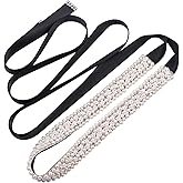 Fubney Pearl Bridal Belt Handmade Wedding Sash Belts Bride Belt And Sash For Wedding Decoration