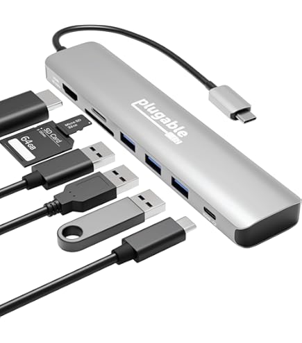 Amazon.com: Plugable Thunderbolt 4 Hub Bundle Includes USB-C to 4K