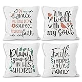 MONALET Christian Bible Throw Pillow Covers 18x18