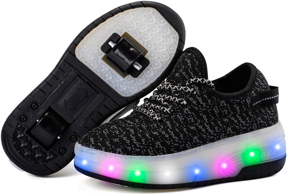 Jedi fight back Rechargeable Boys Girls Double Wheels Skate Shoes Roller Flashing Sneakers Breathable LED Light Up Shoes