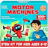 Butterfly EduFields 100+STEM Robotics Gift Kits for Ages 6-10-13 Boys Girls | Engineering &amp; robotics kit with motor machines for kids ages 7 8-10 8-12; STEM building toy | Science Inventor Birthday gift.