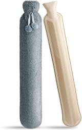 URBZUE Long 2L Hot Water Bottle with Soft Fluffy Cover 73x14cm
