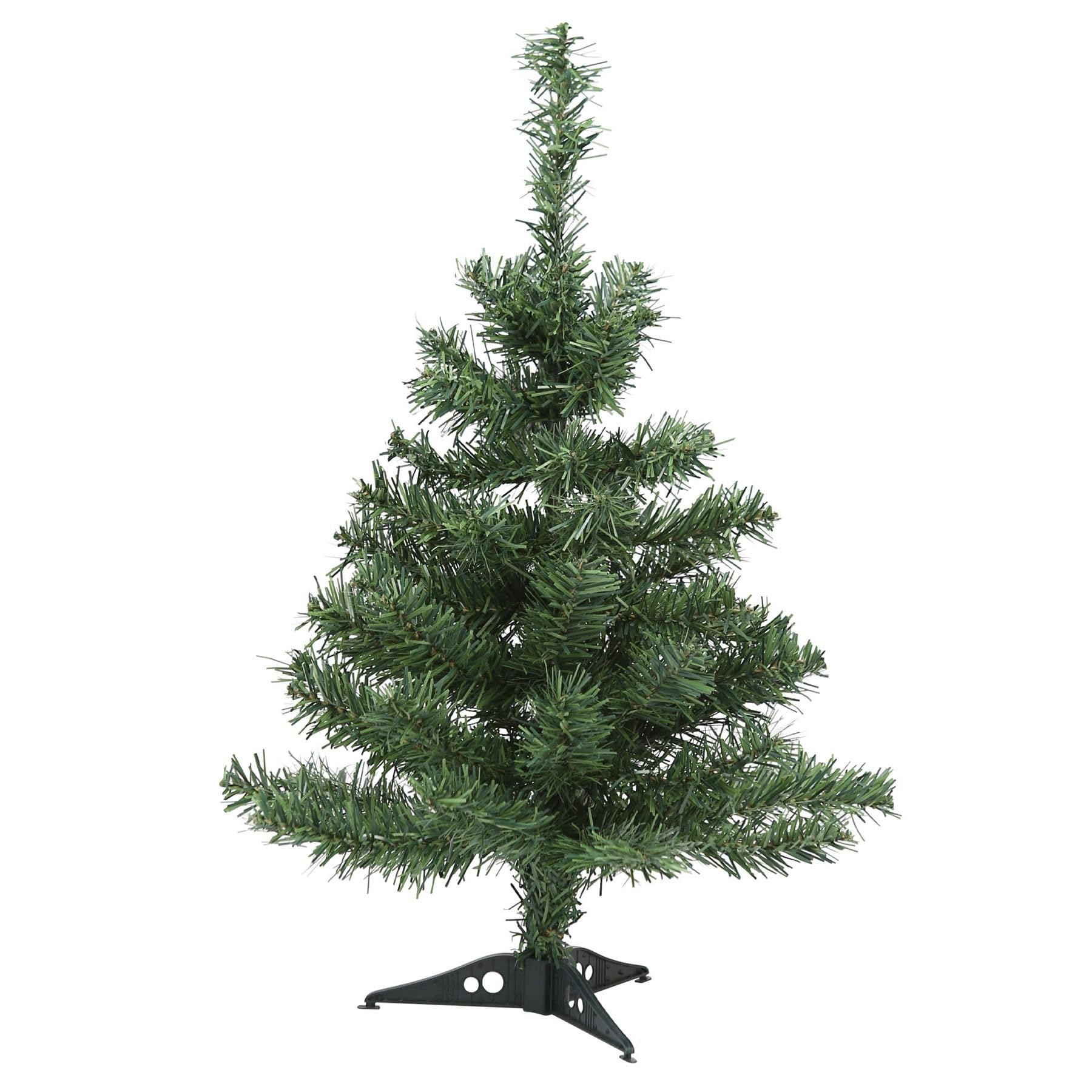 Harbour Housewares 2ft Christmas Tree - 58cm / 2ft - Green - Indoor Desktop Small Xmas Tree Pine Artificial Christmas Tree with Stand Mini Tabletop Holiday Seasonal Decoration
