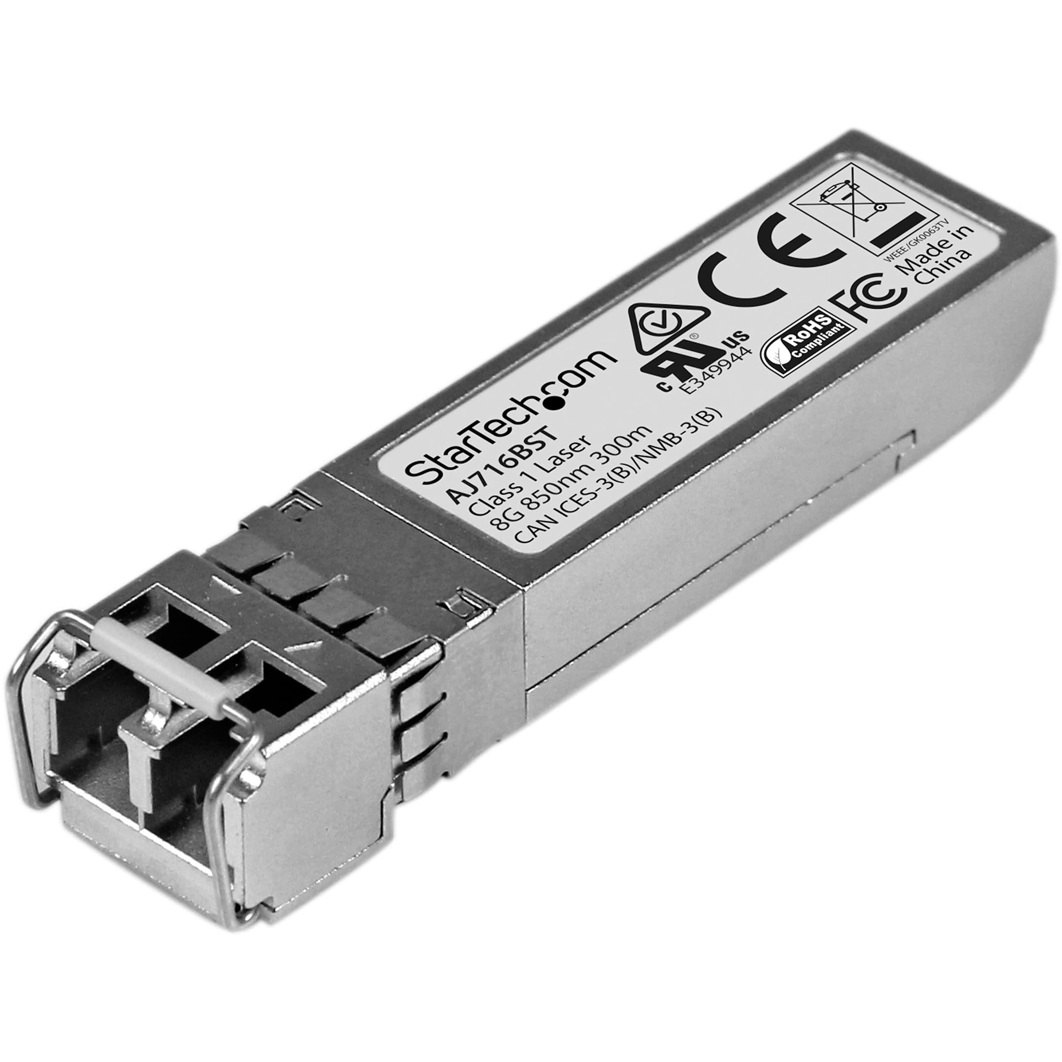 StarTech.com HPE AJ716B Compatible SFP+ Module - 8G Fiber Channel SW - 8GbE Multi Mode (MMF) Fiber Optic Transceiver - LC 300m - 850nm - DDM HPE SN4000, SN6500, SN8600B (AJ716BST)