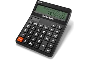 Calculators Desktop, Desk Calculator with Large 2 Line Display, Basic Calculator with Big Button, 4 Function Calculator for B