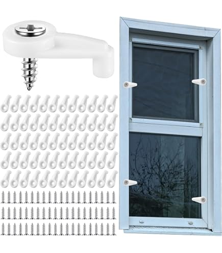 Prime-Line Fenster-Clips 3/8 Zoll – 12 Stück Mit Schrauben Zum Sichern Von Bildschirmen & Sturmtüren