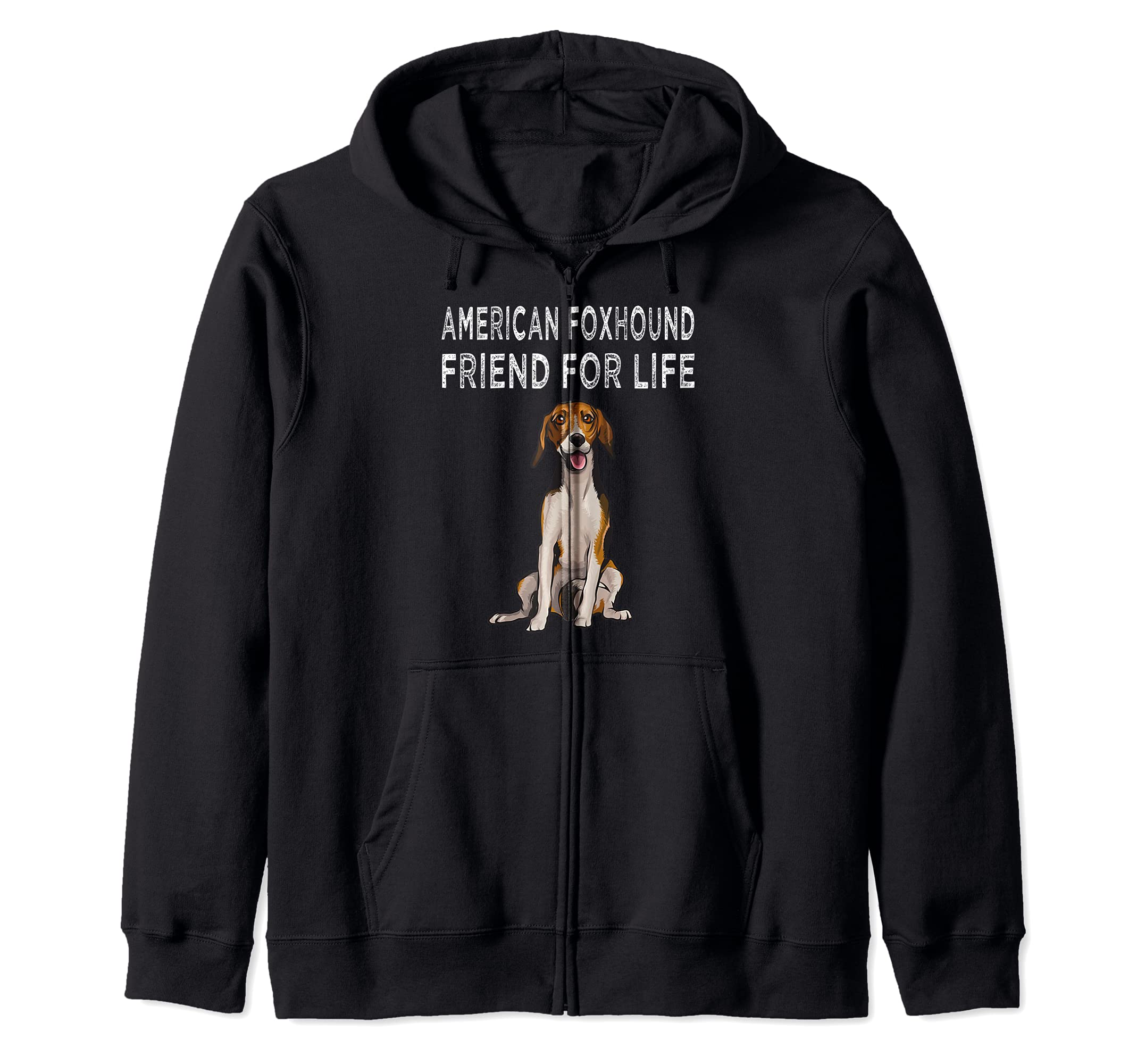 American Foxhound Friend For Life Dog Friendship Zip Hoodie