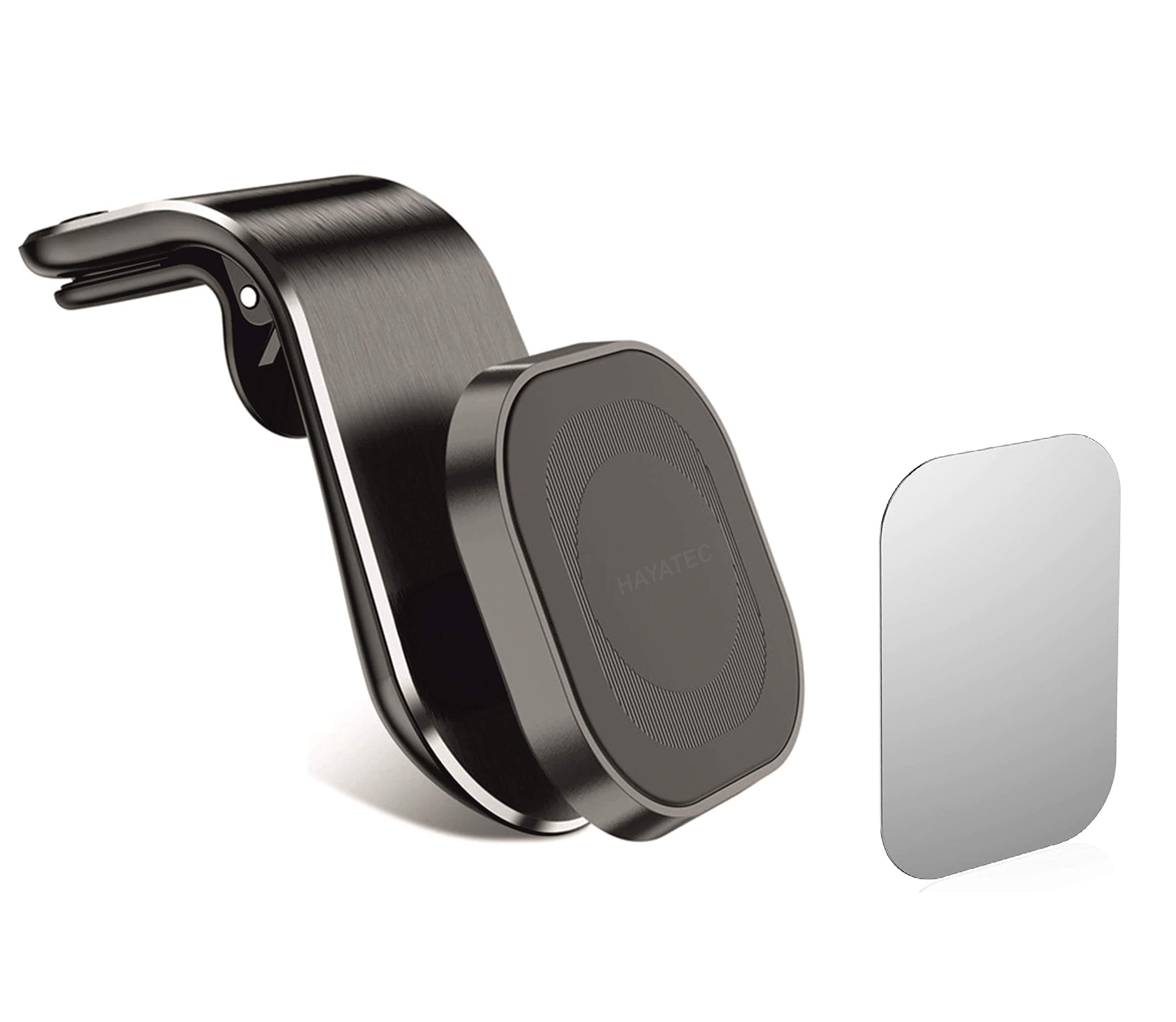 Hayatec Magnetic Car phone holder with Rotatable head Universal compatibility for Samsung, iPhone & All smartphones GPS Magnet car air vent mobile phone mount Holder Vertical horizontal Stand