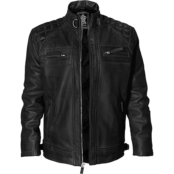 Men Genuine Levis Leather Trucker Jacket Black Vintage Biker