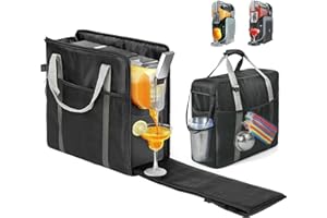 BS-VOG Carrying Bag for Ninja Slushie Machine FS301 & FS300, Portable Travel Tote Storage Bag with Front-Opening Design for Frozen Drink Maker, Thick Padded Protector for Machine Accessories