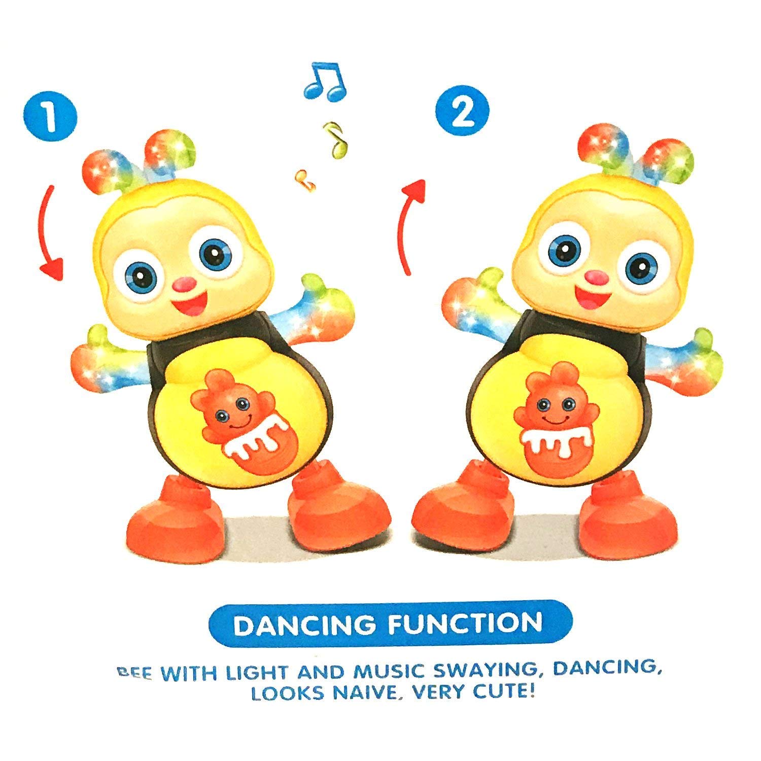 happy bee dancing swing