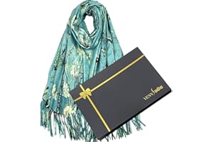 VENVSBEE Van Gogh Scarves Art Scarf for Women Best Gift Reversible Soft Shawl Wrap Pashmina in Gift Box