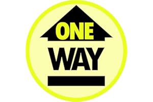 CLEVER SIGNS One Way Floor Decals for Social Distancing, 10 Decals, 7.5" Round, One Way Floor Decals, One Way Floor Stickers, One Way Arrow Stickers for Floor, One Way Arrow Stickers for Carpet