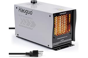 Boat Engine Compartment Heater with Thermostat, Haoguo 650W Bilge Heater with Safe PTC Element and Waterproof Fan, Covers Up to 500 Cu Ft to Prevent Frozen Pumps & Batteries, Grey