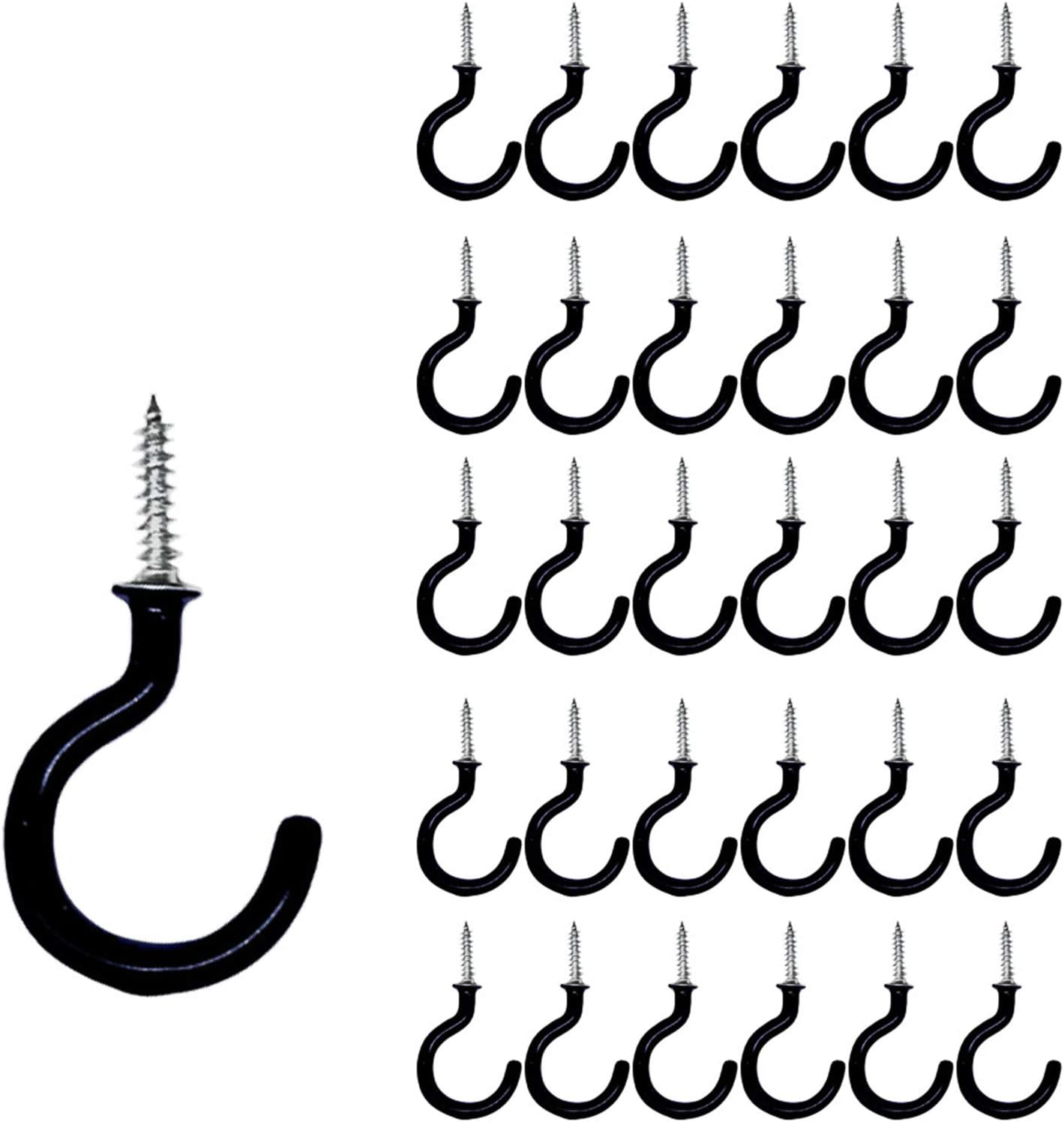 30 Pack Ceiling Hooks Heavy Duty for Hanging Plants Cup Hooks Screw