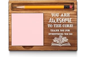 AKEKE Inspirational Teacher Quotes Sticky Note Holder, Teacher Desk Supplies Set, Thank You Teacher Appreciation Gifts from Student Self-Stick Note Pad Holders GSH26