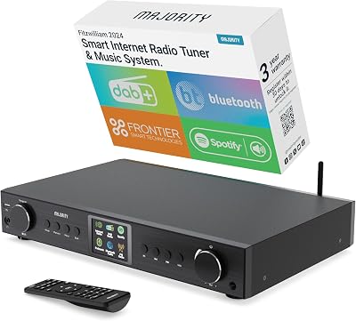 MAJORITY Fitzwilliam Bluetooth Internet Radio DAB FM Spotify Connect 90+ Presets
