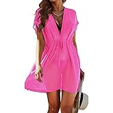 Avidlove Swimsuit Cover Ups for Women Beach Chiffon Swimwear Coverup Sheer Sexy V-Neck Beachwear