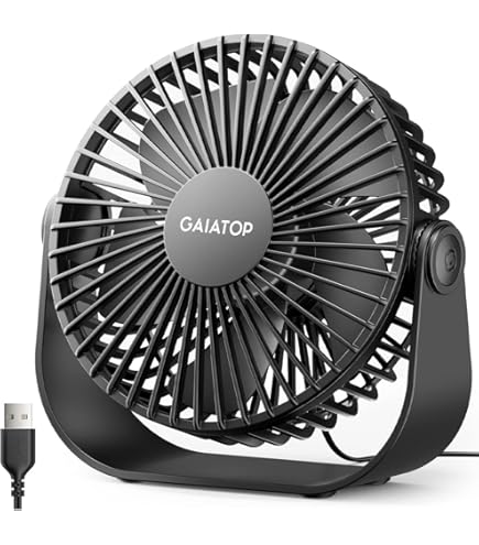 2-in-1 Heating & Cooling Desk Fan - Portable Oscillating Fan With Remote, 3 Speeds, Timer