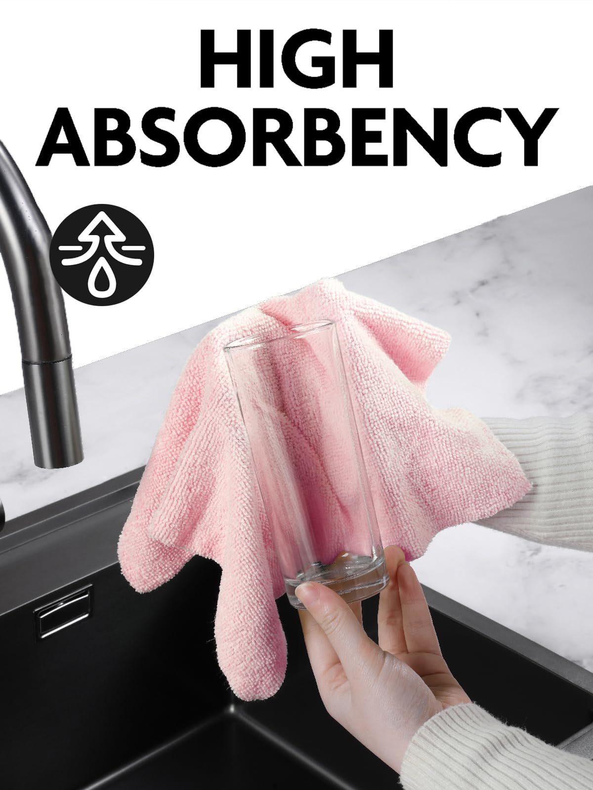 Fantasticlean Microfiber Cleaning Cloth Roll -75 Pack, Tear Away Microfiber Towels, 12