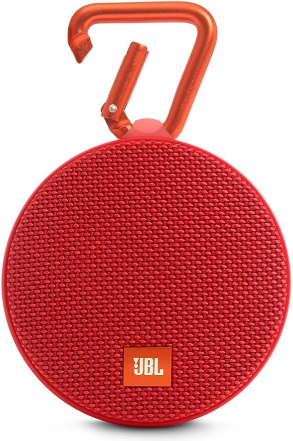 JBL Clip 2 Wasserdichter Tragbarer Wiederaufladbarer Lautsprecher mit IPX7 Wasserschutz, Aux-Konnektivität und Integrierter F