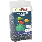 GloFish Aquarium Sand 5 Pounds, Black with Highlights, Complements GloFish Tanks and D&eacute;cor