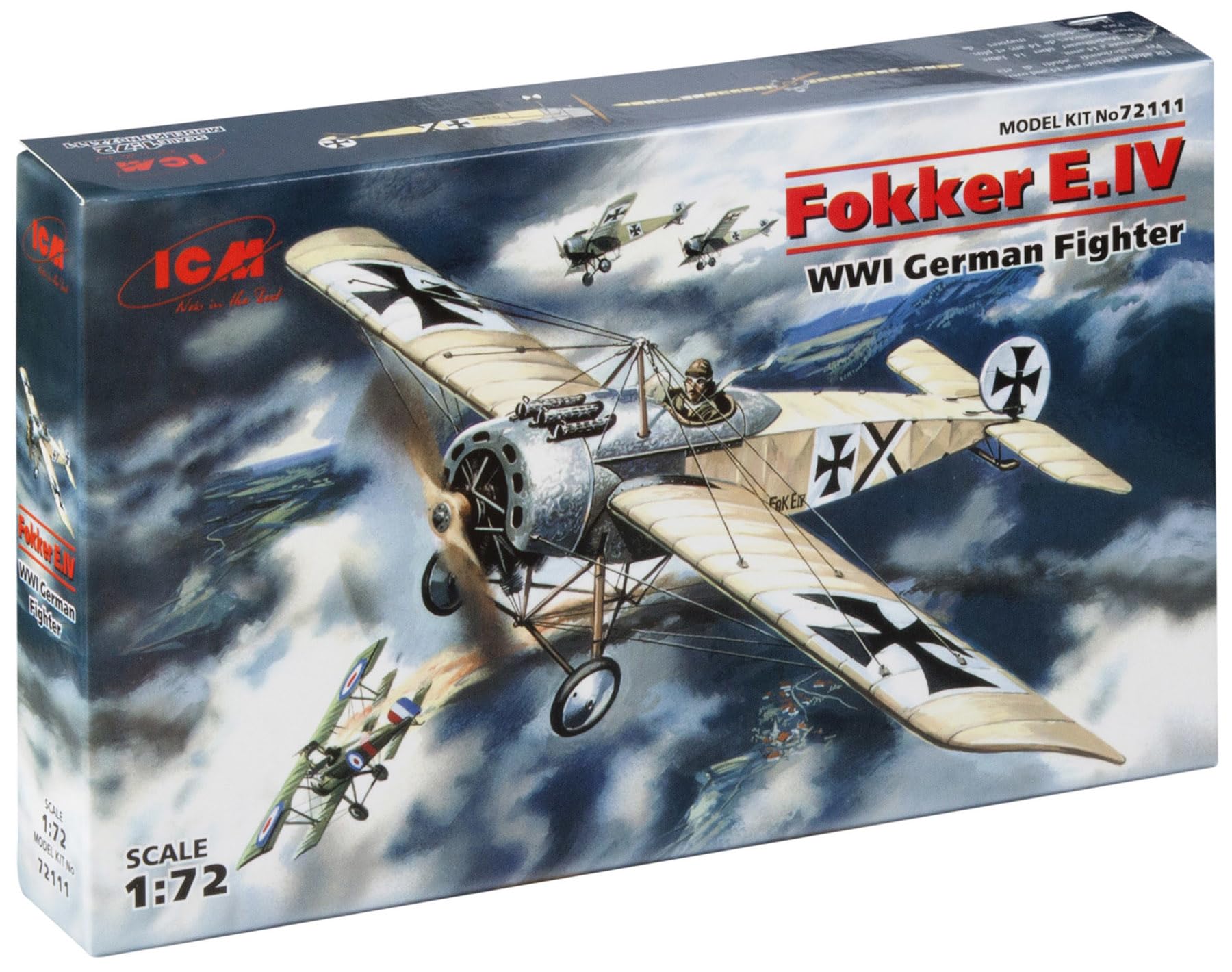 ICM 72111 – Fokker E. IV, WWI German Fighter