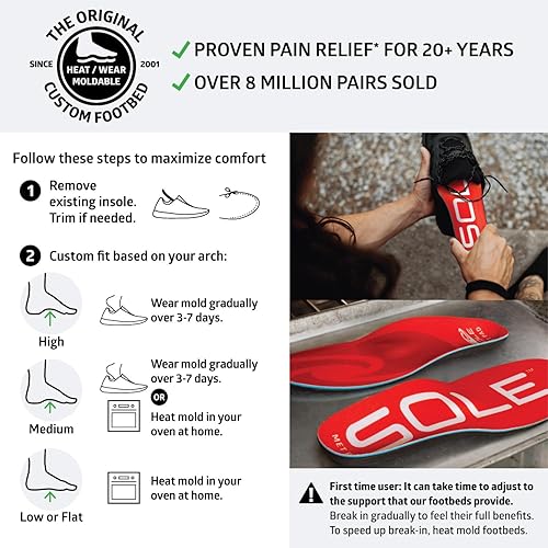SOLE Active Medium Met Pad Insoles Orthotic Arch Support