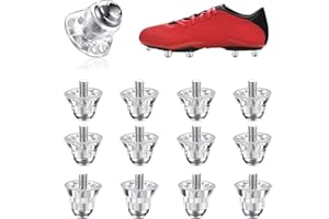 DNCG Screw Cleat Football Studs, 12 Pcs Football Studs Metal Tipped, Replacement Thumb Studs, Soccer Shoes Studs, Shoes Studs with Metal Head for Men, Women,