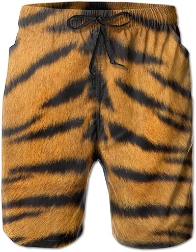 tiger print swim trunks