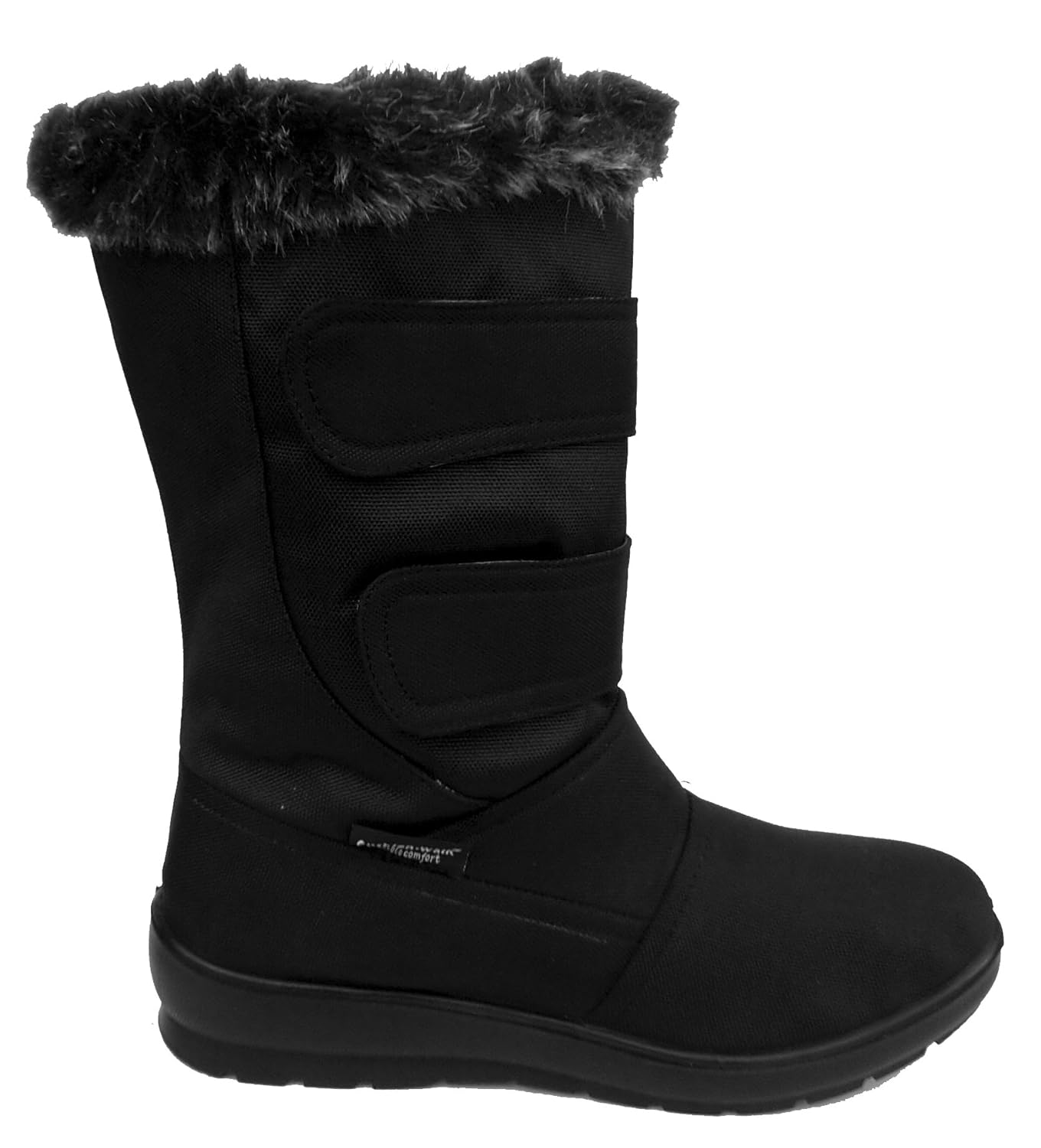 Cushion Walk ThermoTex Womens Comfort Fit Winter Boots in Black