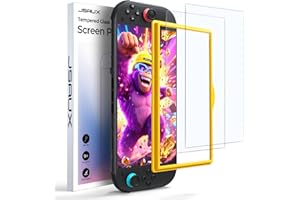 JSAUX 2-Pack Anti-Glare Screen Protector for Nintendo Switch 2, Matte Tempered Glass Protector Easy to Install with Guiding Frame 9H Hardness Scratch Resistant Accessories for Switch2