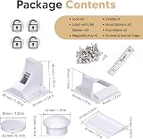 Q Lines Magnetic Cupboard Locks 4 Locks 1 Key Baby Safety Adhesive view 5