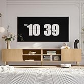 KIMOLST Modern 86in TV Stand for Living Room, Fluted Design Entertainment Center with Adjustable Shelves,Media TV Console Table with Storage for Bedroom,Nature