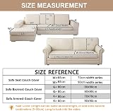 SHANNA Thick Rabbit Plush Sofa Cover 1 2 3 Seater Khaki 90x90cm Non-Slip view 7