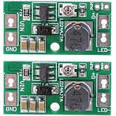 Jeanoko 2PCS LD24AJTA 2 PCS Adjustable LED Driver Board 20W DC6~25V LED PWM Controller DC-DC Step-Down Constant Current Converter