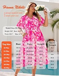 Hanna Nikole Women's Plus Size V Neck Maxi Dress