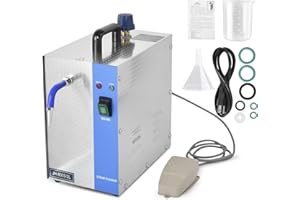 BUIFAC Jewelry Steam Cleaner Machine, 1300W 2L, 304 Stainless Steel with Water Full Alert and Overheat Protection, Eco-Friendly, Ideal for Cleaning Models, Jewelry, and Parts