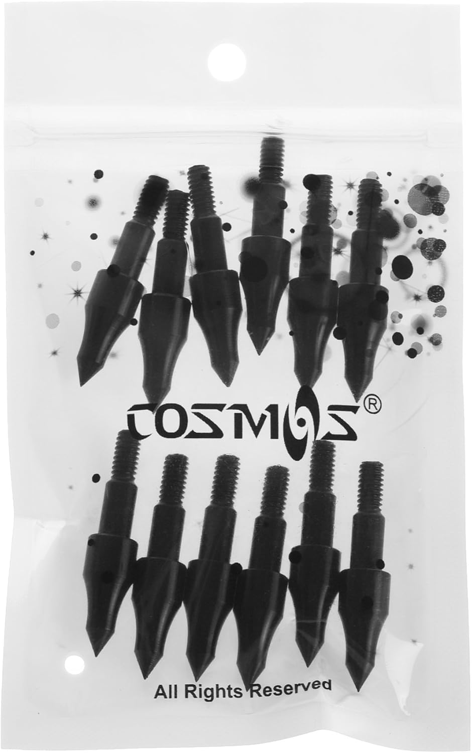 COSMOS Pack of 12 PCS Screw In Archery Bullet Points for Arrows, 100 Grain Each: Sports & Outdoors