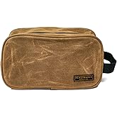 Readywares Toiletry Bag | Waxed Canvas Travel Dopp Kit for Men, Tan