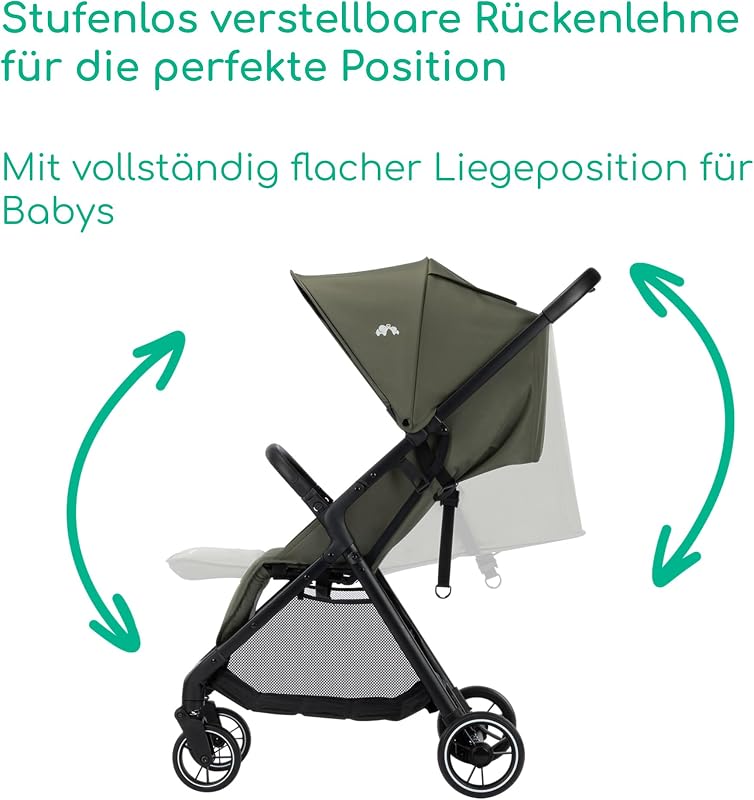Azur, Kinderwagen Buggy, 0–3 Jahre (15 kg), Mineral Graphite