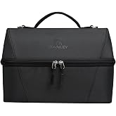 STANLEY Flowstate Duo Lunch Box, Black | Insulated Lunch Bag | Spacious Main Compartment and Zippered Mesh Pocket | Sturdy Top Handle | Easy-Clean Interior