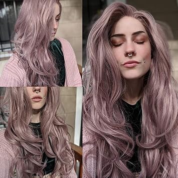 Amazoncom Peluca De Pelo Sintético Con Encaje Frontal De