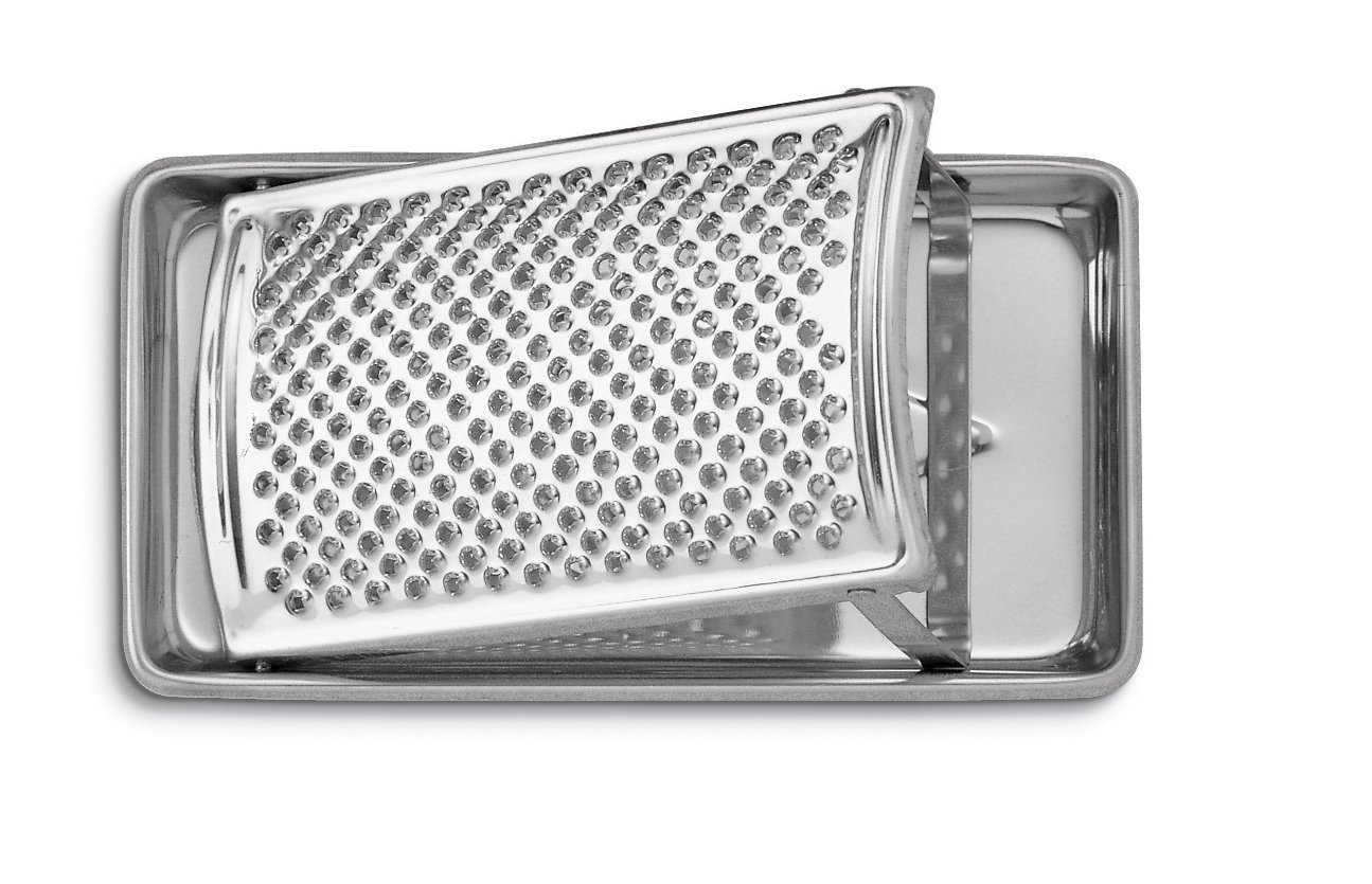 AUSONIA - 71635 Stainless Steel Cheese Grater with Container, Dishwasher Safe