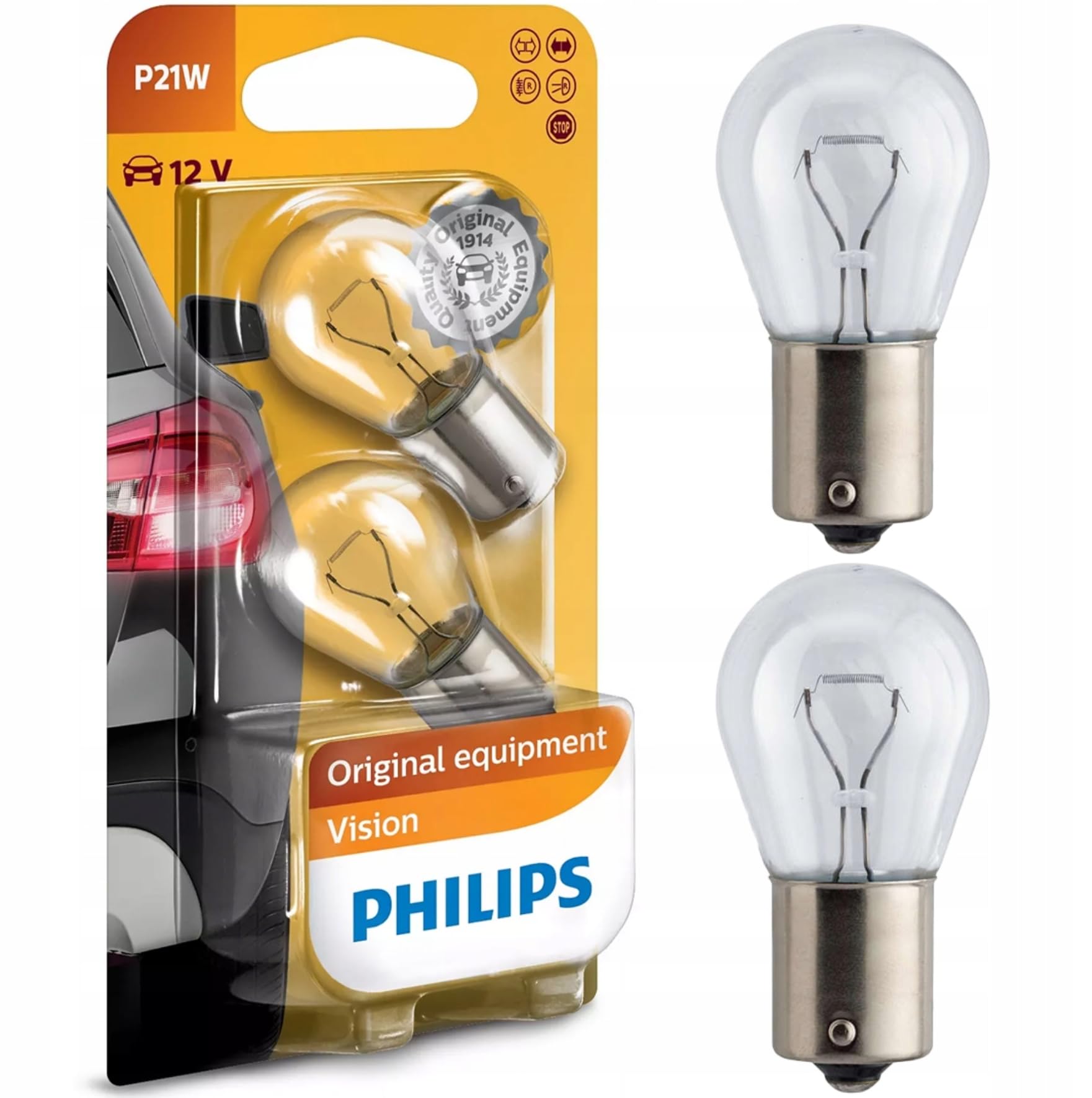 Philips 0730012 12498B2 P21W Premium 12 V - Pack of 2