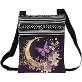LiuenMgg Floral Butterfly Moon Butterfly Crossbody Bag for Women