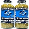 Hatch Valley 505 Southwestern MEDIUM Flame Roasted Green Chile 2 Jars 40oz/1.13k g