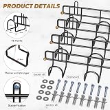 zacurter Garden Tool Storage Rack Wall Mounted 16 Hook 50kg Capacity view 6